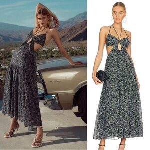 Shona Joy Denise Open Back Floral Dress • NWT Size 8 • Elegant Event Dress